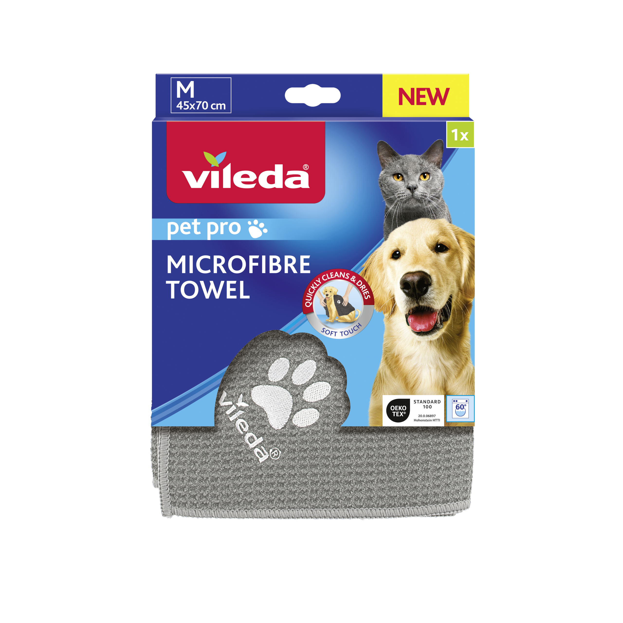 Vileda Pet Pro mikroszálas törölköző: kedvence gyors és hatékony tisztításához és gyengéd szárításához
