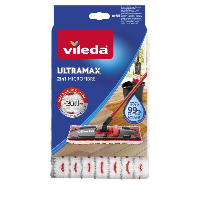 Vileda UltraMax utántöltő: mosógépben mosható felmosófej