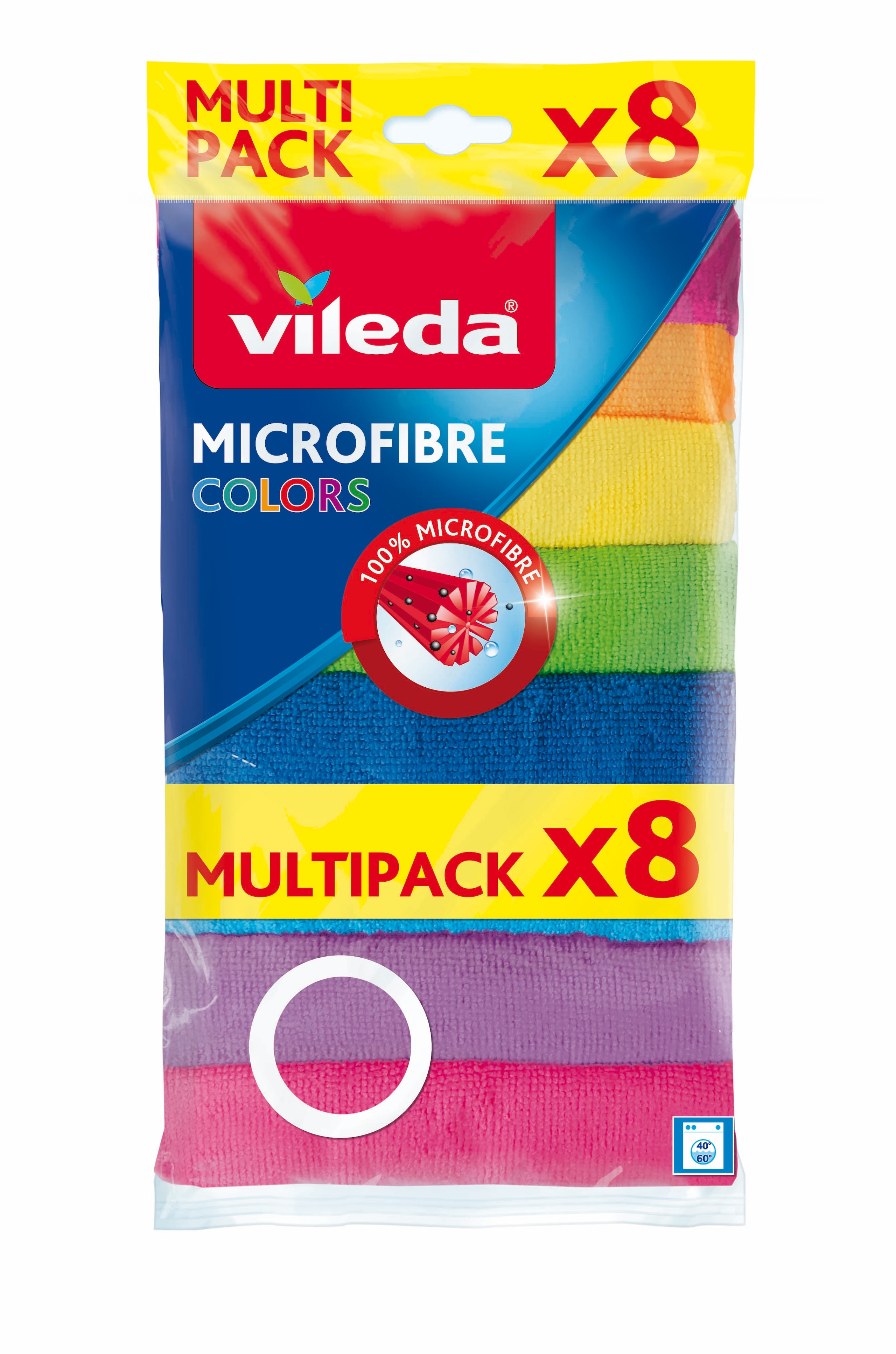 Vileda Colors mikroszálas törlőkendő - 8 db